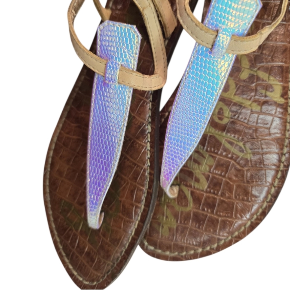 Sam Edelman Women's Gigi T-Strap Flat Sandals - Picture 3 of 5